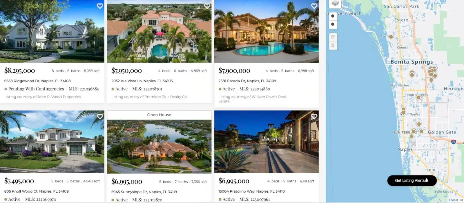 Properties listings