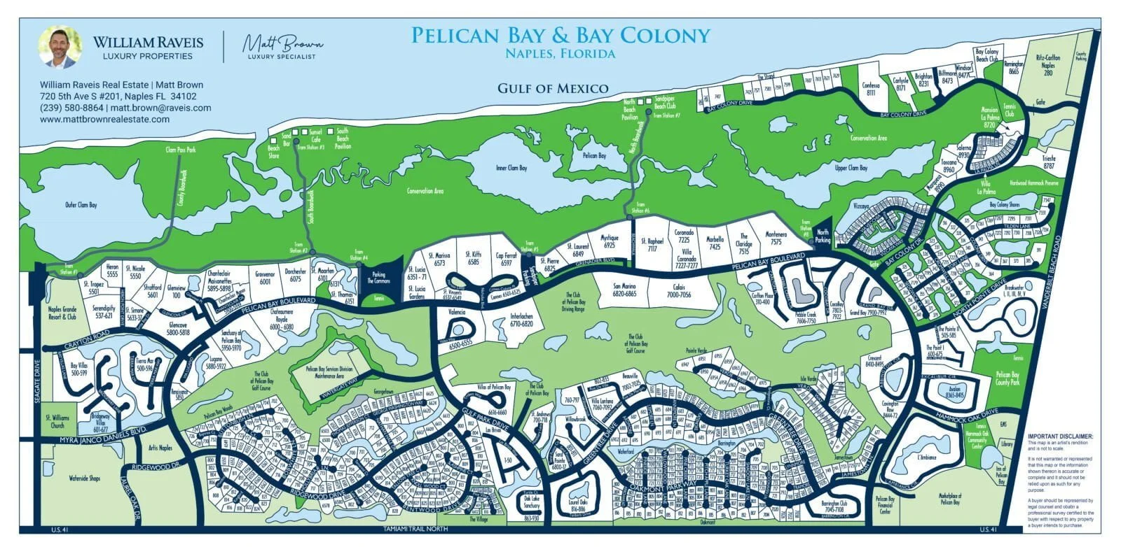 Sitemap of Pelican Bay homes for sale in Naples, FL
