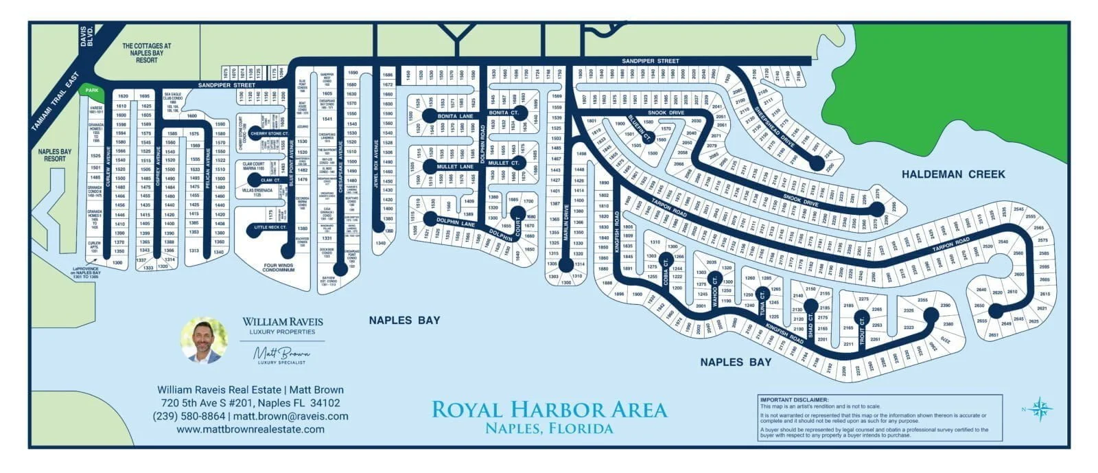 Sitemap of Royal Harbor real estate in Naples, FL