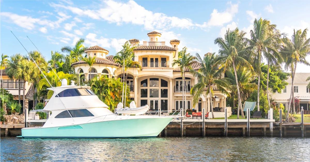 port royal water boat mansion exterior
