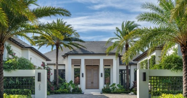 Exterior of Luxury Home for Sale in Old Naples, Florida 