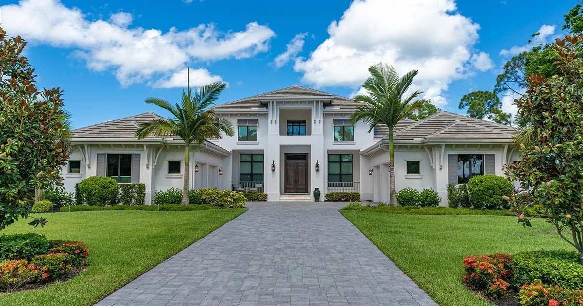 front view of pine ridge home for sale in Naples, Florida