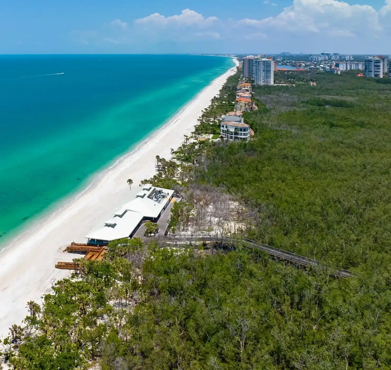 Pelican Bay beach club in Naples Florida, private beachfront access