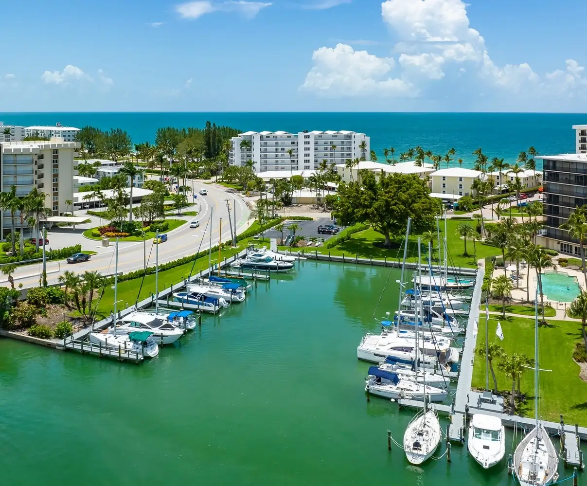 marina boats moorings park shore naples aerial stock photography (1) (1) Moorings, Naples, FL