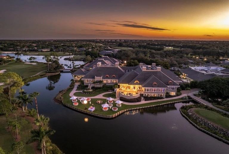 Clubhouse aerial at night