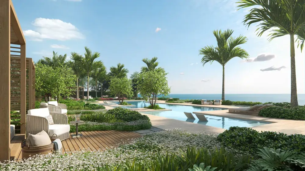 Olana Naples Residences outdoor cabana lounge Naples Florida