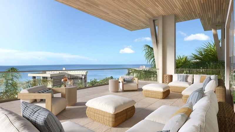 3300 Gulf Shore Blvd oversized terrace with built-in summer kitchen and gas grill, Naples FL luxury waterfront condominium