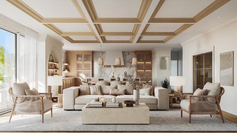 Harbour House Naples luxury kitchen with Wolf and Sub-Zero appliances and custom cabinetry