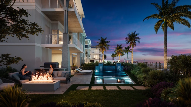 Harbour House Naples private garden retreat with individual pool and outdoor kitchen
