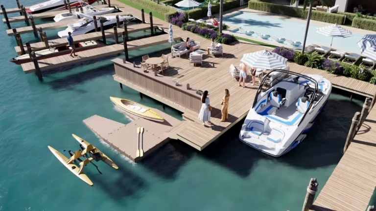 Harbour House Naples kayak launch on Naples Bay waterfront