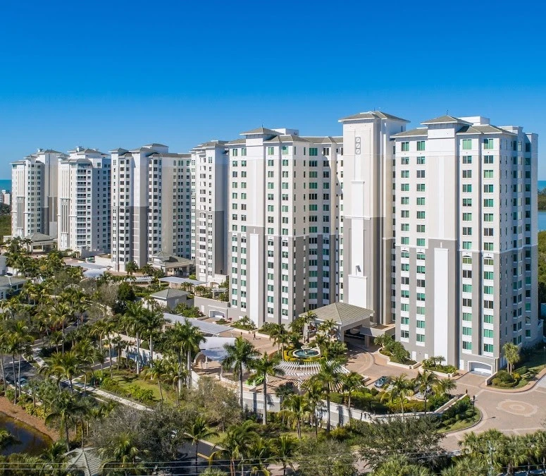 High-rise towers at The Dunes of Naples, North Naples Florida