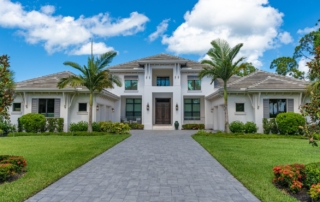Interior living space of a Naples, Florida home during a buyer walkthrough
