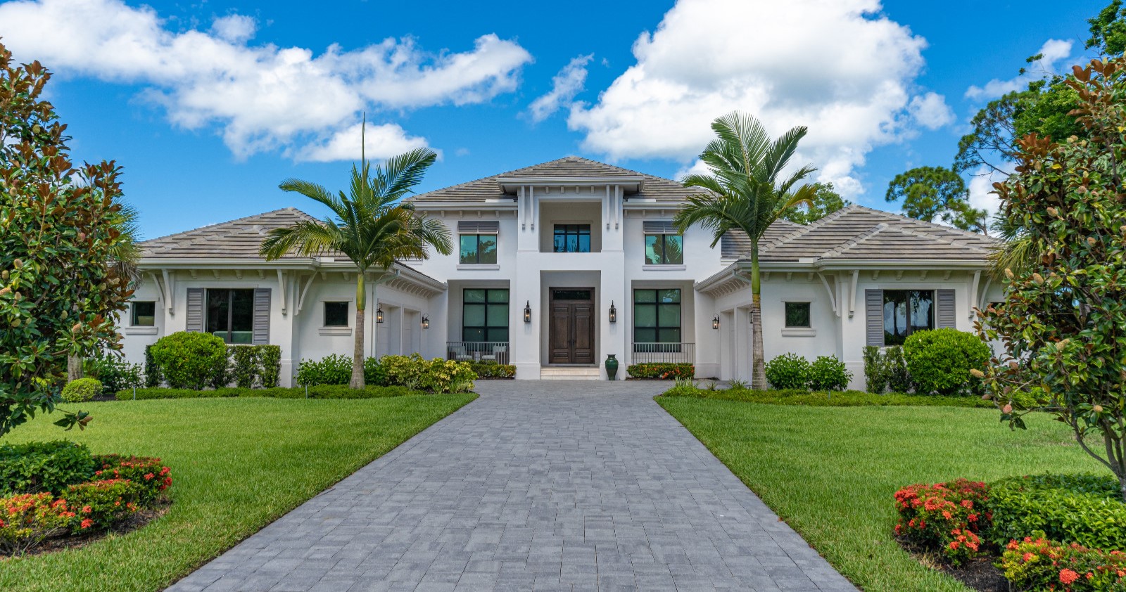 Interior living space of a Naples, Florida home during a buyer walkthrough