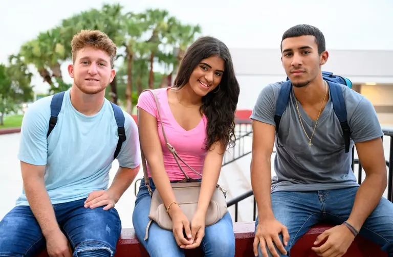 Naples Florida school campus with students and modern facilities