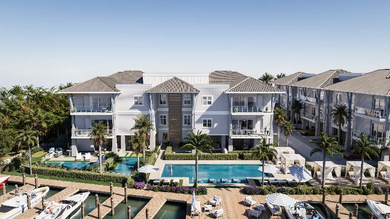 Harbour House Naples private waterfront cabana for exclusive resident use