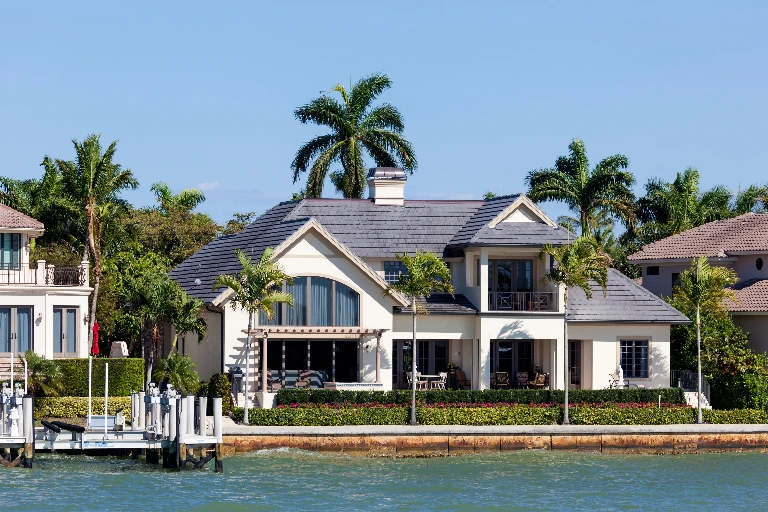 Aqualane Shores waterfront estate Naples Florida deep-water canal